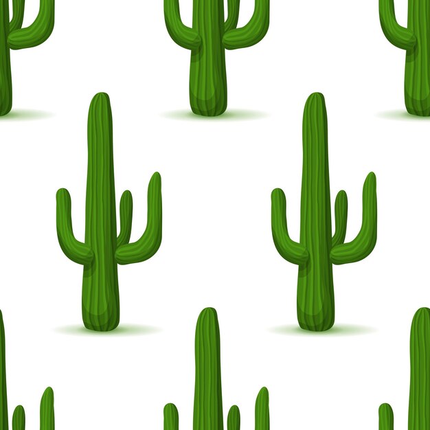 vector cactus seamless pattern