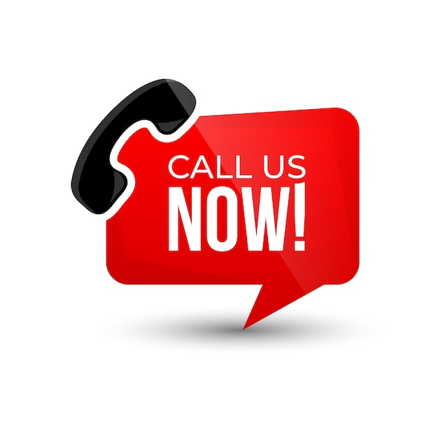 vector Call us now icons vector red and Black color