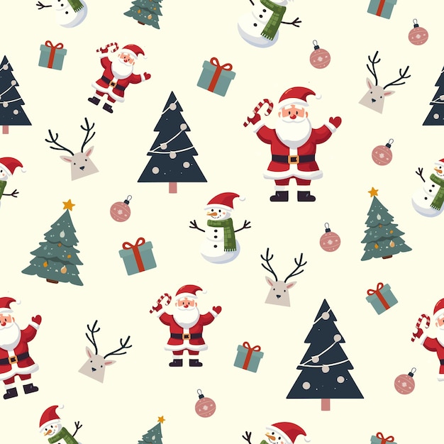 Vector Christmas seamless pattern illustration
