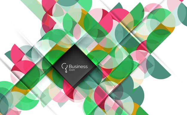 Vector circle and triangle abstract background