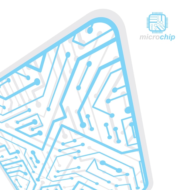Vector circuit board, digital technologies abstraction. Computer microprocessor scheme, futuristic design. Microprocessor scheme abstract background
