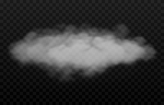 vector cloud of smoke or fog fog or cloud on an isolated transparent background smoke fog cloud