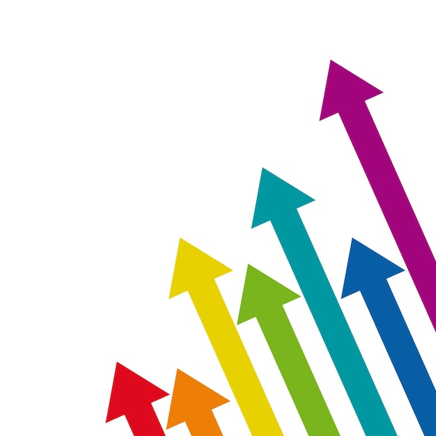 Vector colored arrows background
