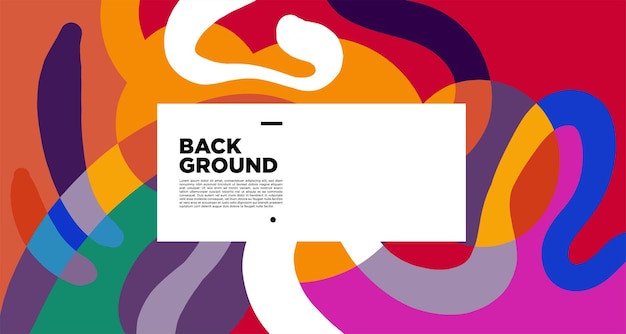 Vector colorful abstract fluid and curve art background