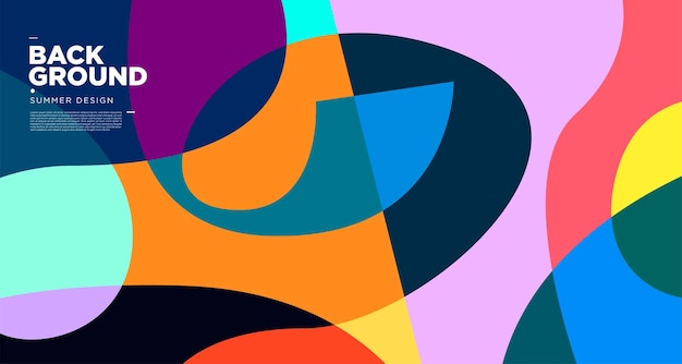 Vector Colorful Abstract Fluid Background for Summer Festival 2023
