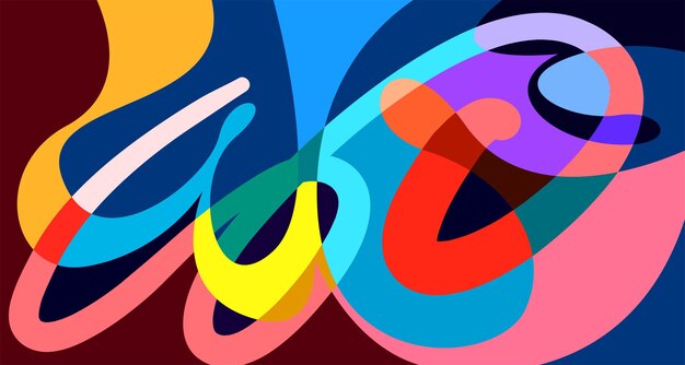 Vector colorful abstract psychedelic liquid and fluid background pattern