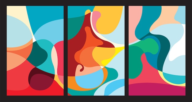 vector colorful abstract psychedelic liquid and fluid background pattern