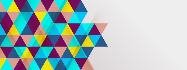 vector colorful geometric shapes mosaic background