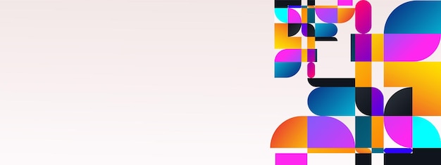 vector colorful geometric shapes mosaic background