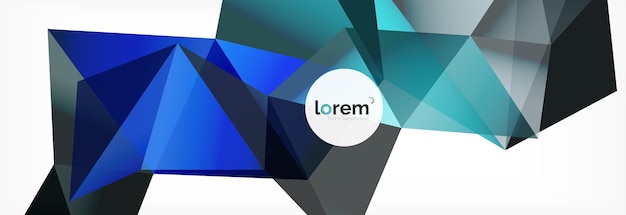 Vector colorful geometric triangle background crystal banner design