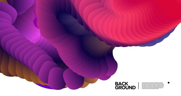Vector colorful gradient abstract fluid background for banner template