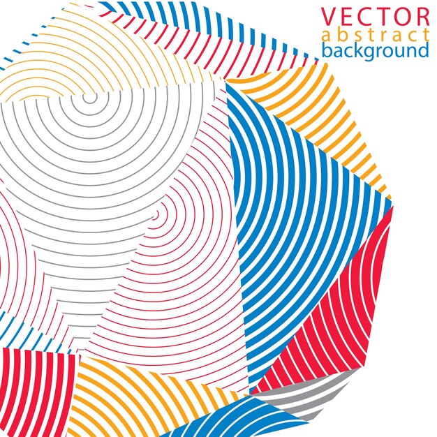 vector complicated 3d backdrop, modern digital technology style form. abstract stripy bright three-dimensional background.