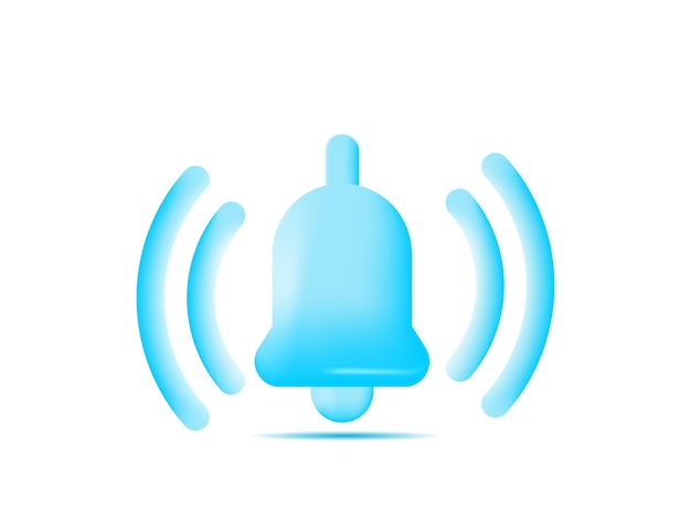 vector creative 3d notification message bell design icon alert alarm