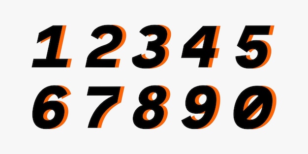 vector creative color 3d geometry shapes' numerals font alphabet vector illustrations