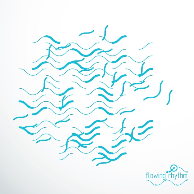 Vector cybernetic background, chaotic abstract lines illustration.