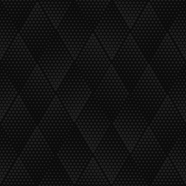 Vector dark gray geometric halftone seamless pattern