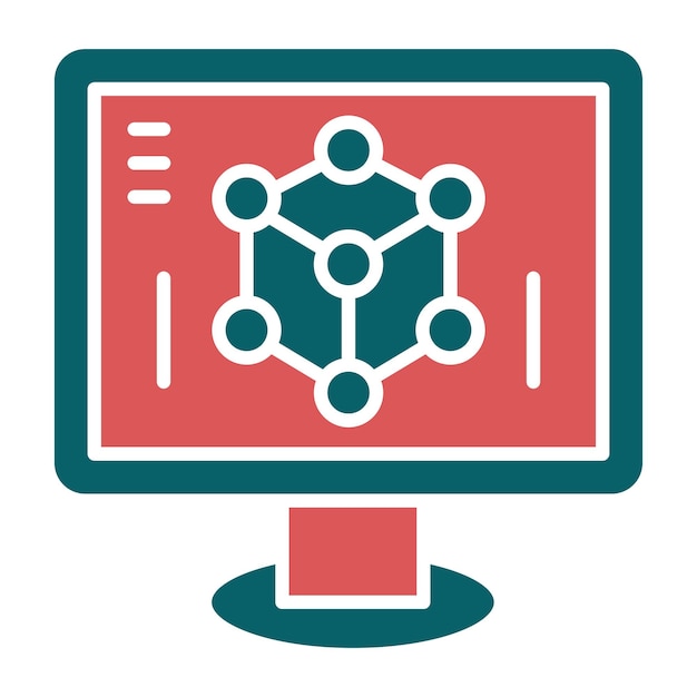 Vector Design 3d Modeling Icon Style