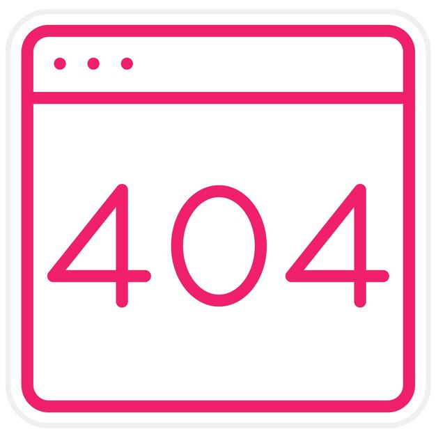 Vector Design 404 Error Icon Style