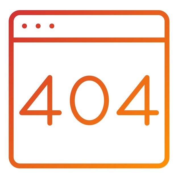 Vector Design 404 Error Icon Style