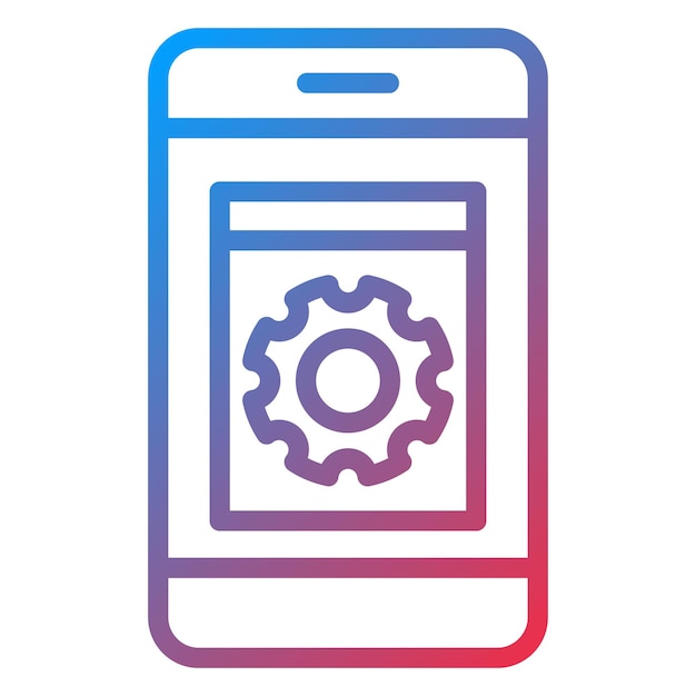 Vector Design Application Setting Icon Style
