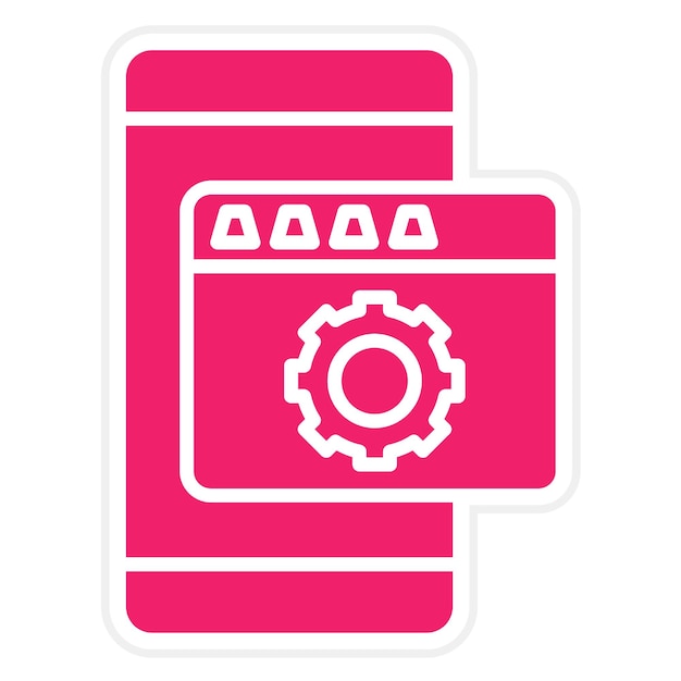 Vector Design Application Setting Icon Style