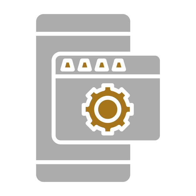 Vector Design Application Setting Icon Style