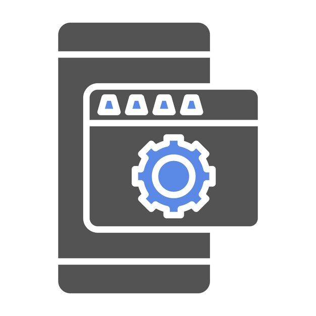 Vector Design Application Setting Icon Style