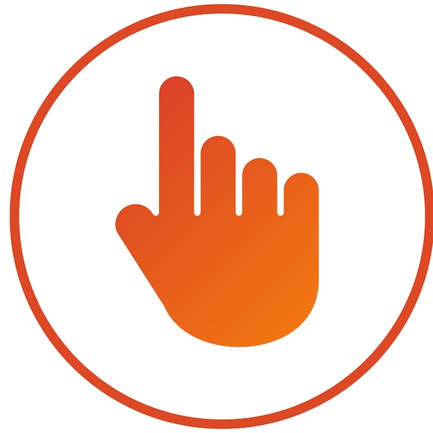 Vector Design Arrow Hand Icon Style