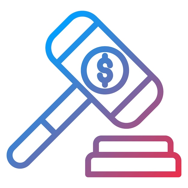 Vector Design Auction Fundraiser Icon Style