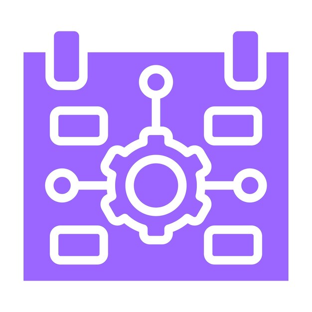 vector design automated scheduling app icon style
