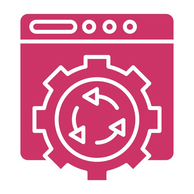 vector design automation icon style