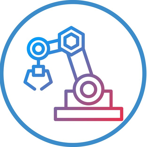 Vector Design Autonomous Manufacturing Icon Style