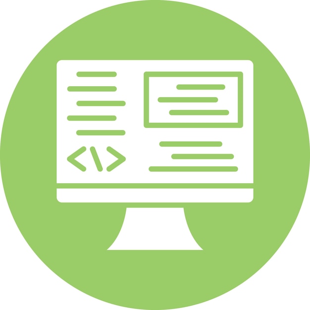 Vector Design Backend Development Icon Style