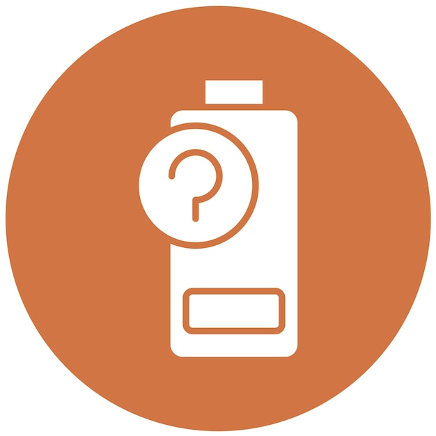 Vector Design Battery Unknown Icon Style