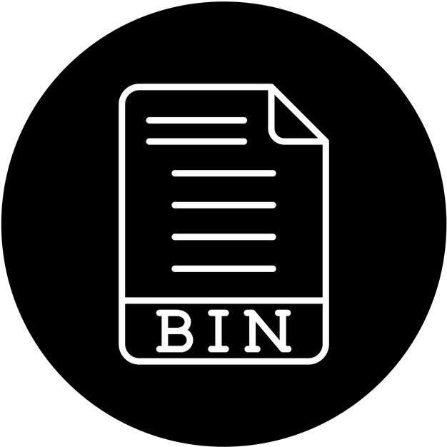 Vector Design BIN Icon Style