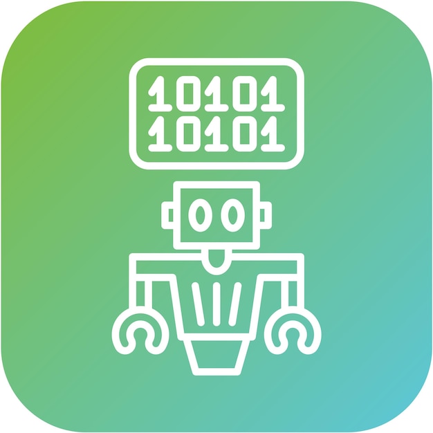 vector design binary code icon style