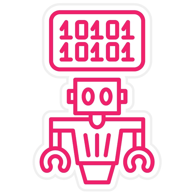 Vector Design Binary Code Icon Style