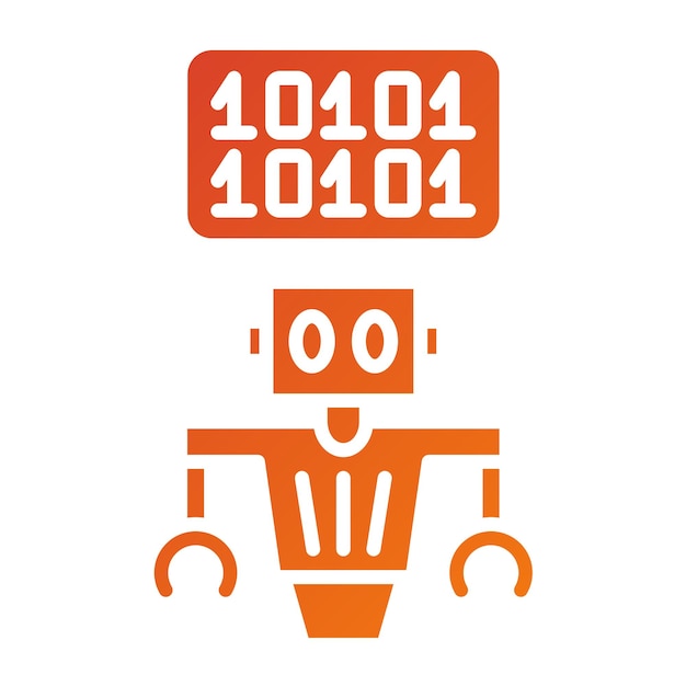 vector design binary code icon style