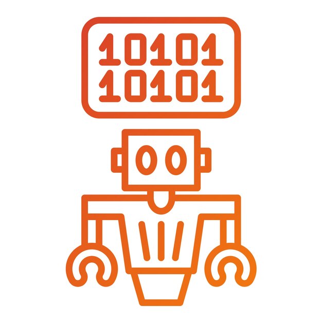 vector design binary code icon style