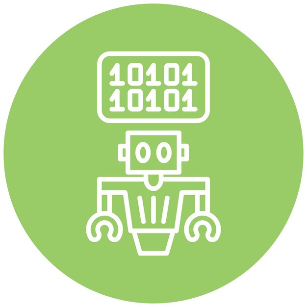 vector design binary code icon style