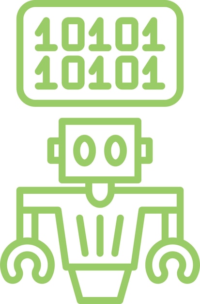 vector design binary code icon style