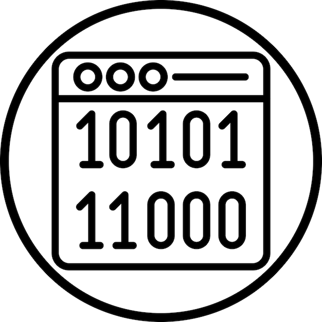 Vector Design Binary Icon Style