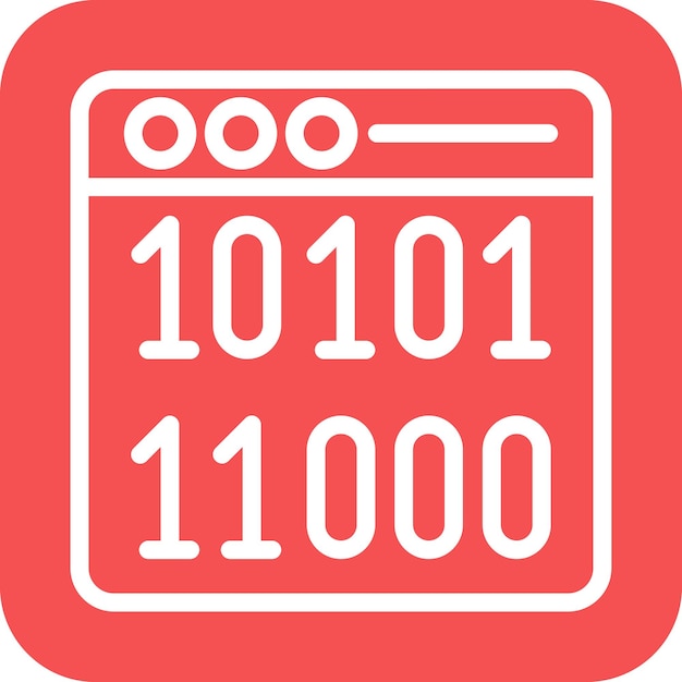 Vector Design Binary Icon Style