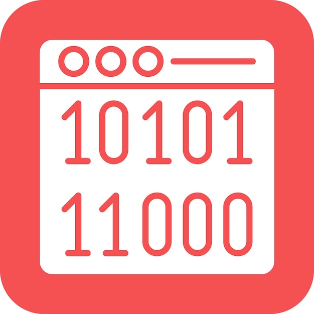 Vector Design Binary Icon Style