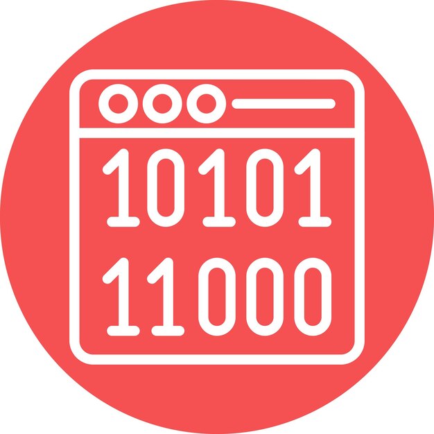 Vector Design Binary Icon Style