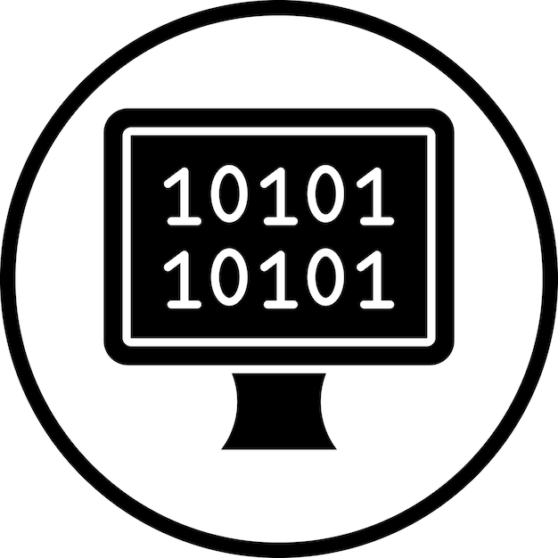 Vector Design Binary Icon Style