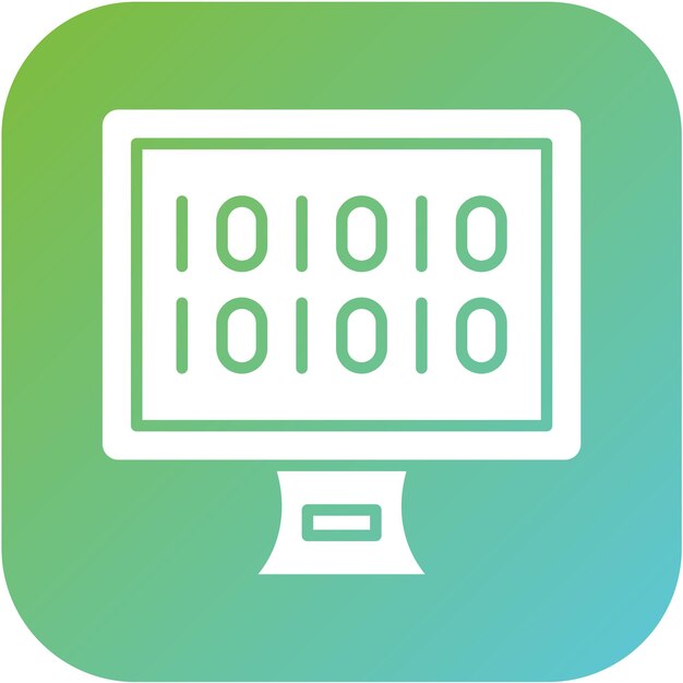 Vector Design Binary Icon Style