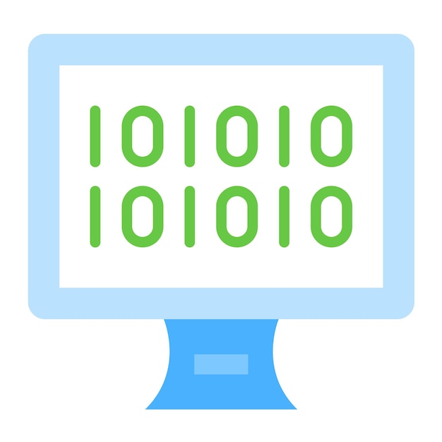 Vector Design Binary Icon Style