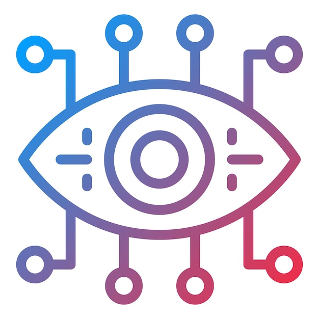 Vector Design Bionic Eye Icon Style