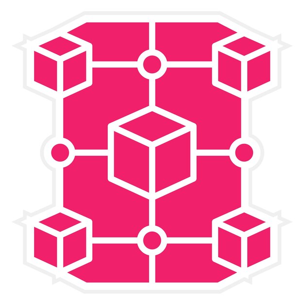 Vector Design Blockchain Icon Style